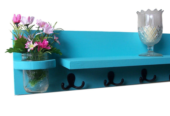 Coat Rack - Mail Organizer - Shelf with Mail Holder