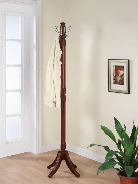 Cherry Wood Coat Rack Hall Tree