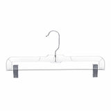Selection house day 100 pack 14 inch clear plastic skirt hangers with clips skirt hangers clip hangers for pants trouser bulk plastic pants hangers