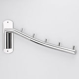 Shop sumnacon wall mounted clothes hanger rack stainless steel garment hooks swing arm holder space saver coat robe storage organizer laundry room bedrooms clothing drying rack 5 hooks