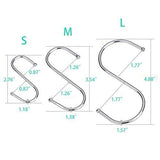 Shop 15 pcs round s shaped hooks s hanging hooks hangers in polished stainless steel metal for kitchen bedroom and office