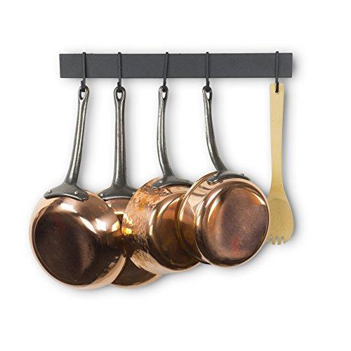 Products wallniture hanging utensil organizer pot pan lid rack iron frosty black finish 17 inch