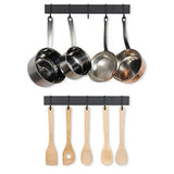 Save wallniture hanging utensil organizer pot pan lid rack iron frosty black finish 17 inch