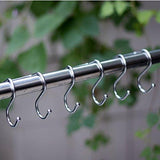 Home ruiling 10 pack double s shaped hooks chrome finish steel s hook cookware universal kitchen hooks sturdy hanging hooks multiple uses for bathroom towels garden plants