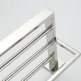 Storage organizer towel hanger bathroom shelf contemporary stainless steel 1 pc hotel bath double