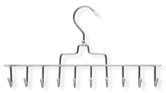 On amazon honey can do hng 01311 horizontal tie and belt hanger chrome and white 30 pack