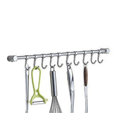 Amazon best vidwala kitchen wall hanging cookware rack with adjusted hooks wall mount rail utensil storage organizer rcks neatly organizes stainless steel