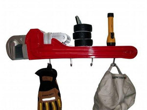 Pipe Wrench 3-D Coat Rack and Shelf