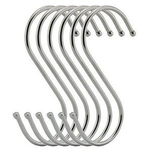 On amazon agilenano extra large s shape hooks heavy duty stainless steel hanging hooks multiple uses ideal for apparel kitchenware utensils plants towels gardening tools