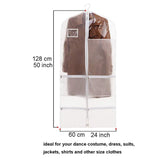 Buy 3 packs translucent pvc garment bag dance costume bags foldable 50 inch full zipper suits bag dream duffel versatile hanging garment bag with name card pocket and 4 large zipper pockets