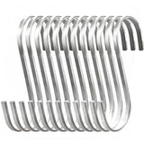 Select nice 24 pack esfun 4 4 inch large 304 stainless steel s hooks for hanging indoor and outdoor rustproof