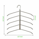 Buy now suzeda 5 tier stainless steel blouse tree hanger closet organizer 6 pack