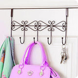 Try obmwang over the door 5 hook rack decorative organizer hooks for clothes coat hat belt towels stylish over door hanger for home or office use l x w x h 15 x 2 x 9 inch