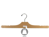 Exclusive wooden jeans hanger with matte natural finish box of 10 solid wood wrinkle free pant hangers with permission by saldebus