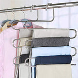 Buy now goahead space saving hanger set 6pack stainless steel magic hangers wonder clothes organizer bonus slack hanger