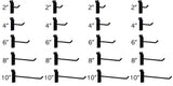 Amazon best only hangers commercial grade slatwall hooks combo pack of 25 assorted size peg hooks for slatwall 5 of each 2 4 6 8 and 10 hooks fð¾ur pañ�k