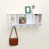 Try love furniture floating shelf coat rack wall mounted cabinets hanging entryway shelf w 4 hooks storage cubbies organizer white