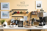 On amazon wallniture kitchen rail organizer iron hanging utensils rack with hooks frosty black 30 inch