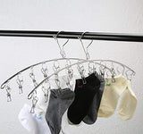 New hamek 3 pack stainless steel clothes drying rack 10 clips metal clothespins portable laundry drying rack clothes hanger