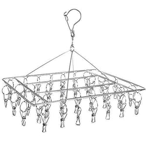 Results duofire stainless steel clothes drying racks laundry drip hanger laundry clothesline hanging rack set of 36 metal clothespins rectangle for drying clothes towels underwear lingerie socks