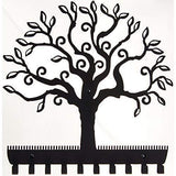 Shop angelynns jewelry organizer hanging earring holder wall mount necklace display rack storage branch rack tree of life black