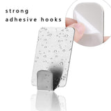 Discover adhesive hooks heavy duty wall hooks stainless steel ultra strong waterproof hanger for robe coat towel keys bags home kitchen bathroom set of 16