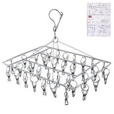Shop here rosefray 36 clips metal clothespins stainless steel clothes drying rack hats rack portable metal hanger great for quick hand wash of delicates