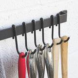 Online shopping wallniture kitchen rail organizer iron hanging utensils rack with hooks frosty black 30 inch