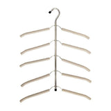 Order now longlasting multi layer suit hangers stainless steel seamless pant slack hangers space save hanger rack household beige