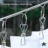 Kitchen dx da xin clip and drip hanger 52 clips clothes drying hanger for delicates jeans sock scarf gloves underwear bras cloth diapers with 20 metal clothespins and 6 self adhesive hooks