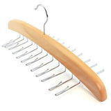 Shop for shsycer 24 ties wooden tie hanger closet organizer rotating twirl rack hanger