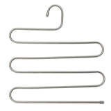 Products stephenie 6 pack s type 5 layer stainless steel hanger with multifunctional for pants tie scarf anti skid scarf towel clothes 1