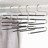 Purchase ziidoo new s type pants hangers stainless steel closet hangers upgrade non slip design hangers closet space saver for jeans trousers scarf tie 6 piece