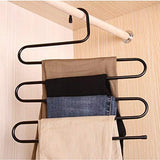 Order now ds pants hanger multi layer s style jeans trouser hanger closet organize storage stainless steel rack space saver for tie scarf shock jeans towel clothes 4 pack