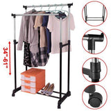 Purchase generic yc us2 150914 43 8 13461 ty railes hanger r hanger rolling double adjustable garment rack portable clothes heavy duty rail double adju