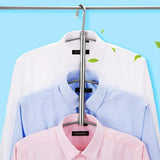 Discover the best xuba 3 5 layers anti slip stainless steel sweater shirt hanging clothes hanger clothing storage space saver fishbone stainless steel hanger 5 layers with silicone cover