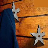 Purchase coat hooks ninja throwing darts star stainless steel creative wall door hook clothes hats hanger holder home decoration 5 pcs