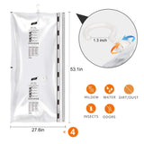 Selection taili hanging vacuum space saver bags for clothes 4 pack long 53x27 6 inches vacuum seal storage bag clothing bags for suits dress coats or jackets closet organizer and storage