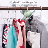 Organize with poeland 1kuan clothes hanger set 304 stainless steel standard high end hangers kids hanger sock hanger scarf hnager