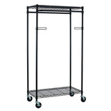 Top rated tidyliving garmen heavy duty garment rack commercial grade double rod rolling organizer adjustable hanging clothes stand