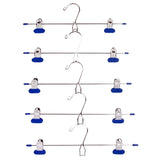 Try lohas home 10 pack add on hangers stackable hangers metal pants skirt hangers with 2 adjustable clips