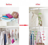 Shop for louise maelys 2 packs 360 degree rotating hanger rack 4 hooks closet organizer for handbags scarves ties belts