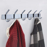 Latest homeideas 17 inch coat hook rail sus304 stainless steel coat bath towel hook hanger with heavy duty double 6 hooks brushed finish