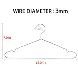 Budget tuxwang metal hangers 40 pack stainless steel strong wire clothes hangers 16 5 inch silvery