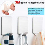 Organize with adhesive wall hooks stainless steel ultra strong waterproof oilproof hanging for robe coat towel robe handbag jackets keys 16pcs