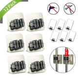 New mop and broom holder 12 packxiaoximi 6 pack broom mop holder 6 pack adhesive hook no drilling wall mounted self adhesive tools ideal broom hanger stainless steel waterproof hanger for your home