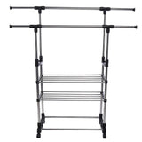 Selection vipeco double garment rack clothes adjustable portable hanging rail by home discou