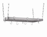 Top rated concept housewares pr 40905 stainless steel hanging pot rack rectangular