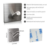Shop for heavy duty wall hooks 304 stainless steel hook wall mount for home bathroom kitchen utensils damage free utility 3m self stick hooks holds6 pounds waterproof hanger for towel keys coat bags 4 pcs