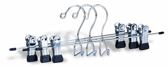 Shop organize it all add on chrome skirt and plants clothing hanger with clips 3 pack